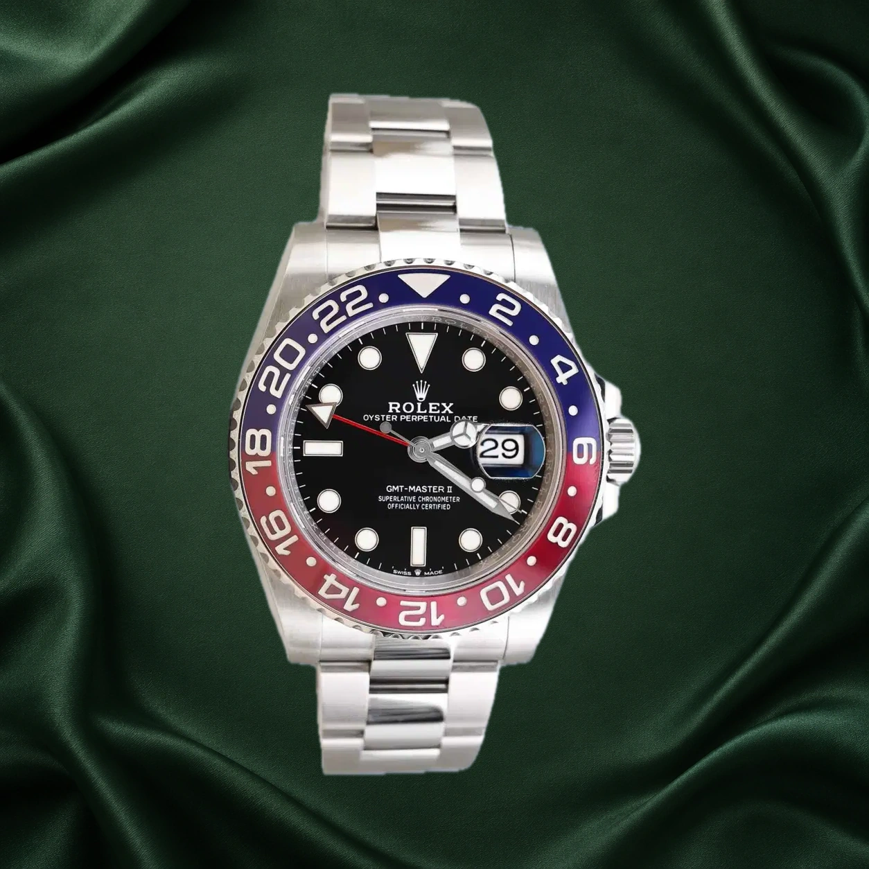 Rolex GMT Master II Pepsi 126710BLRO Black Oyster · partner reference illustration