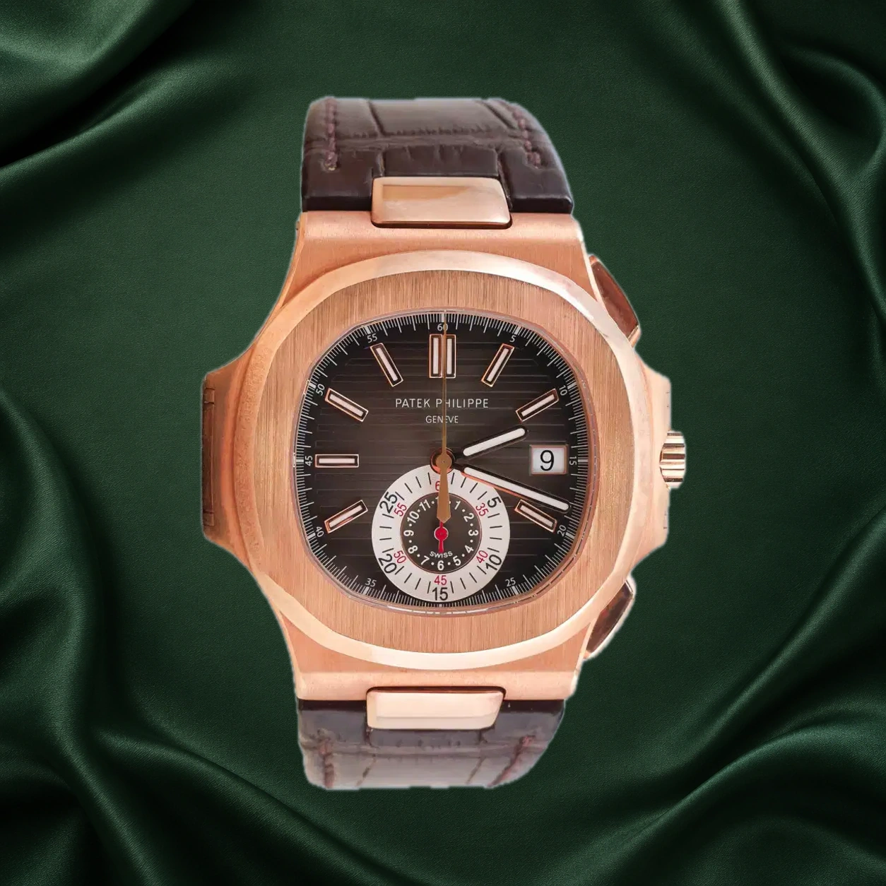 Patek Philippe Nautilus 5980R-001 Black Brown · partner reference illustration