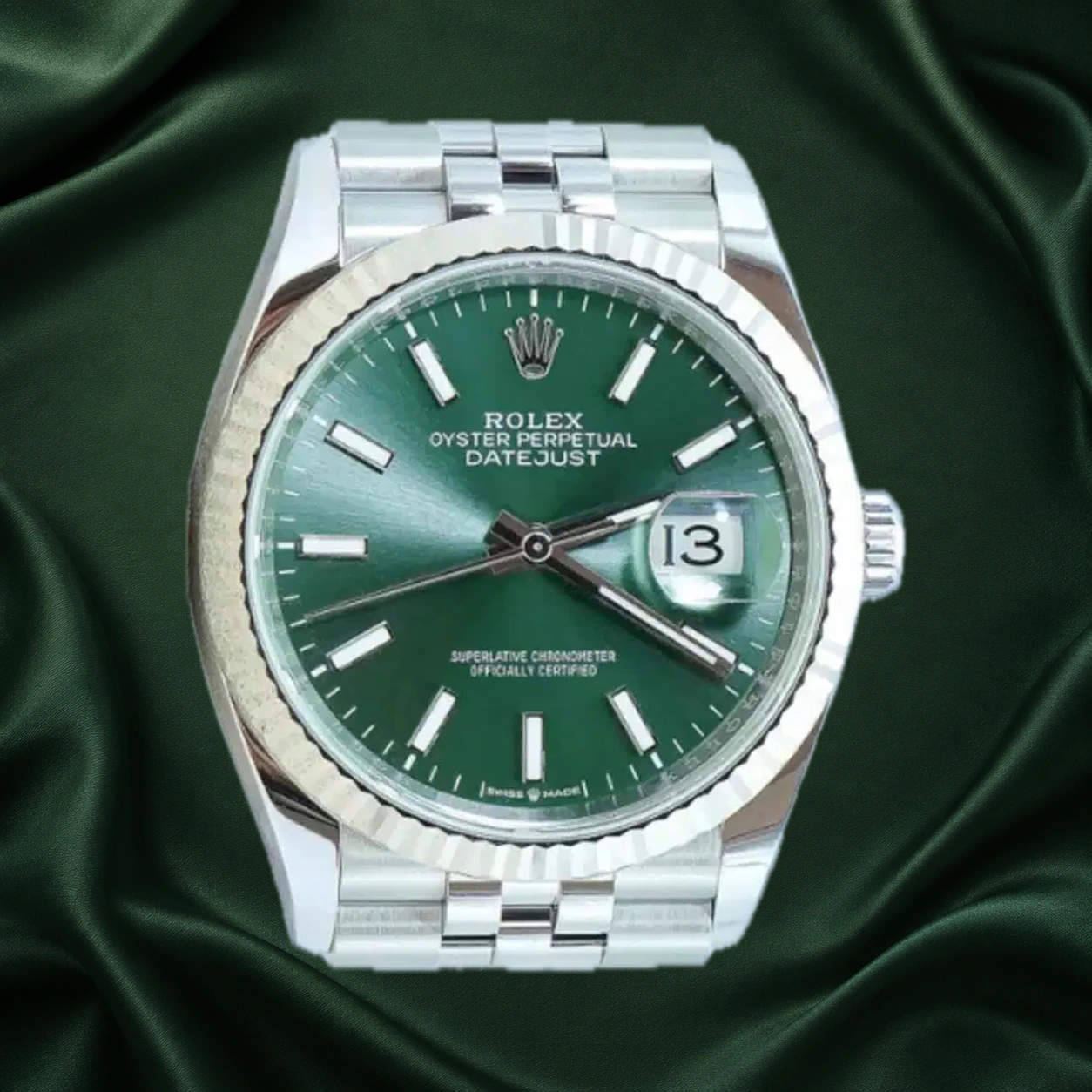 Rolex Datejust 126234 Mint Green Jubilee · partner reference illustration