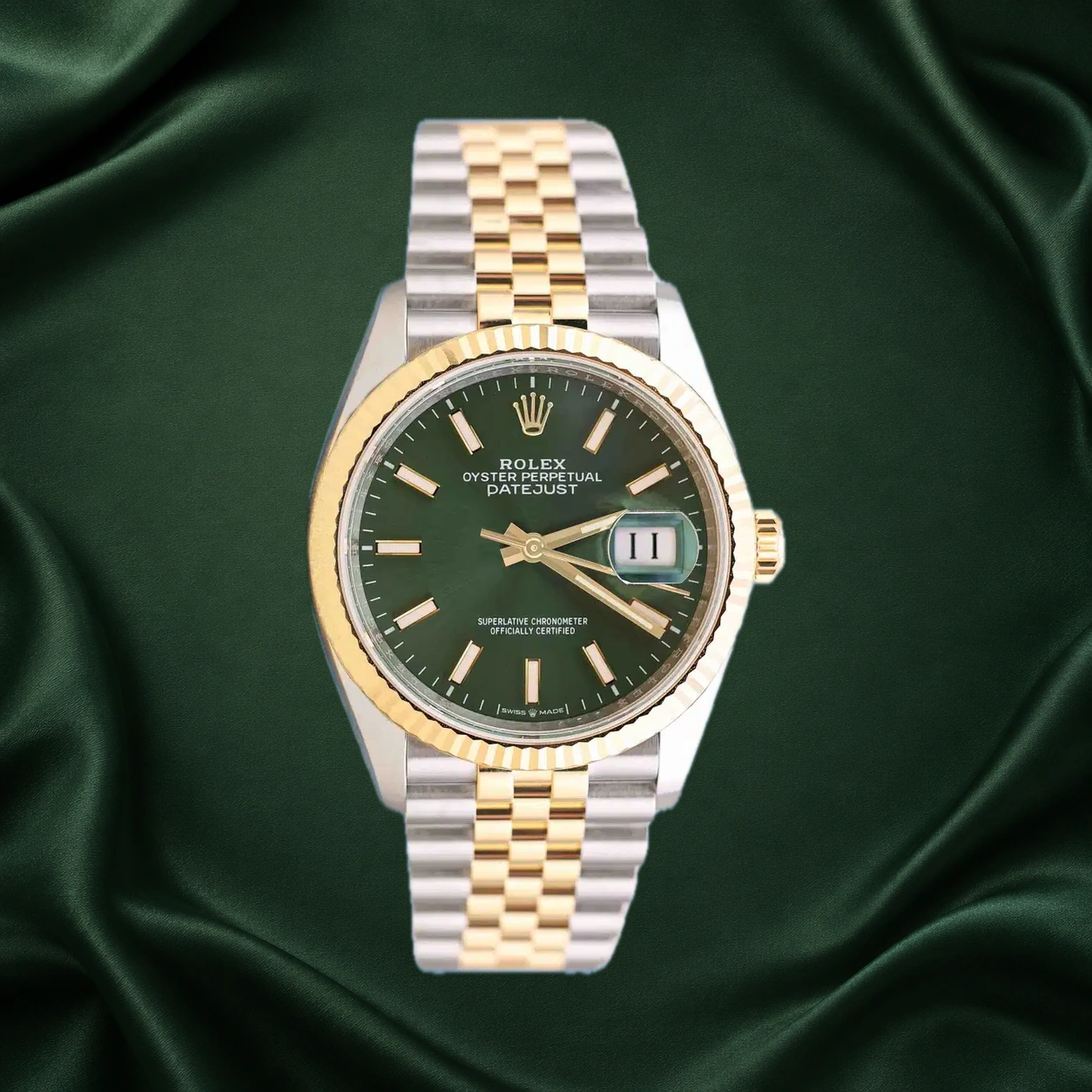 Rolex Datejust 126233 Olive Green Jubilee · partner reference illustration