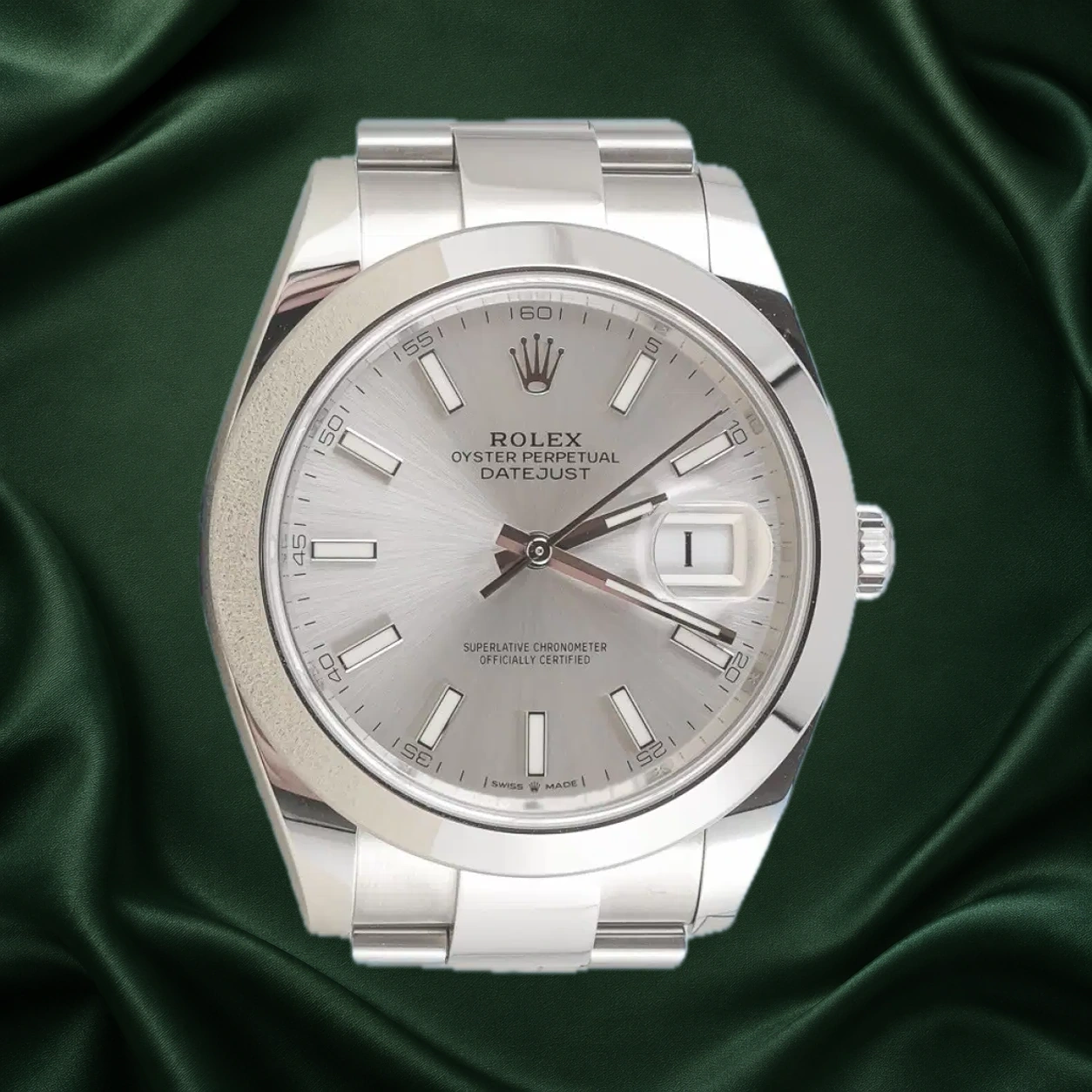 Rolex Datejust 126300 Silver Oyster · partner reference illustration