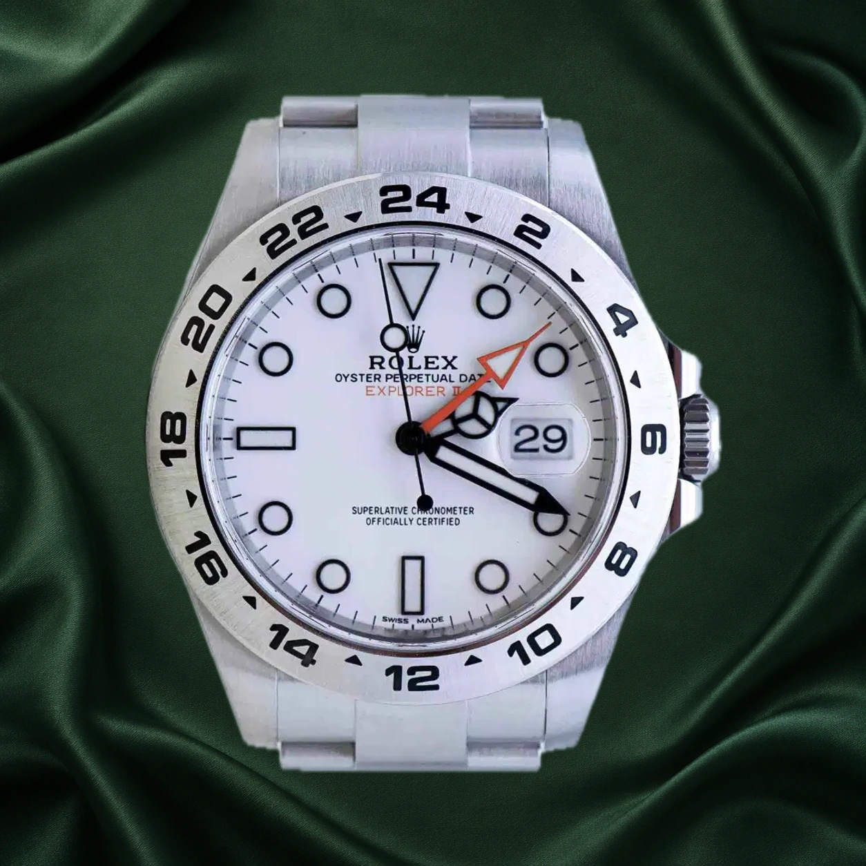 Rolex Explorer II Polar 216570 White Oyster · partner reference illustration
