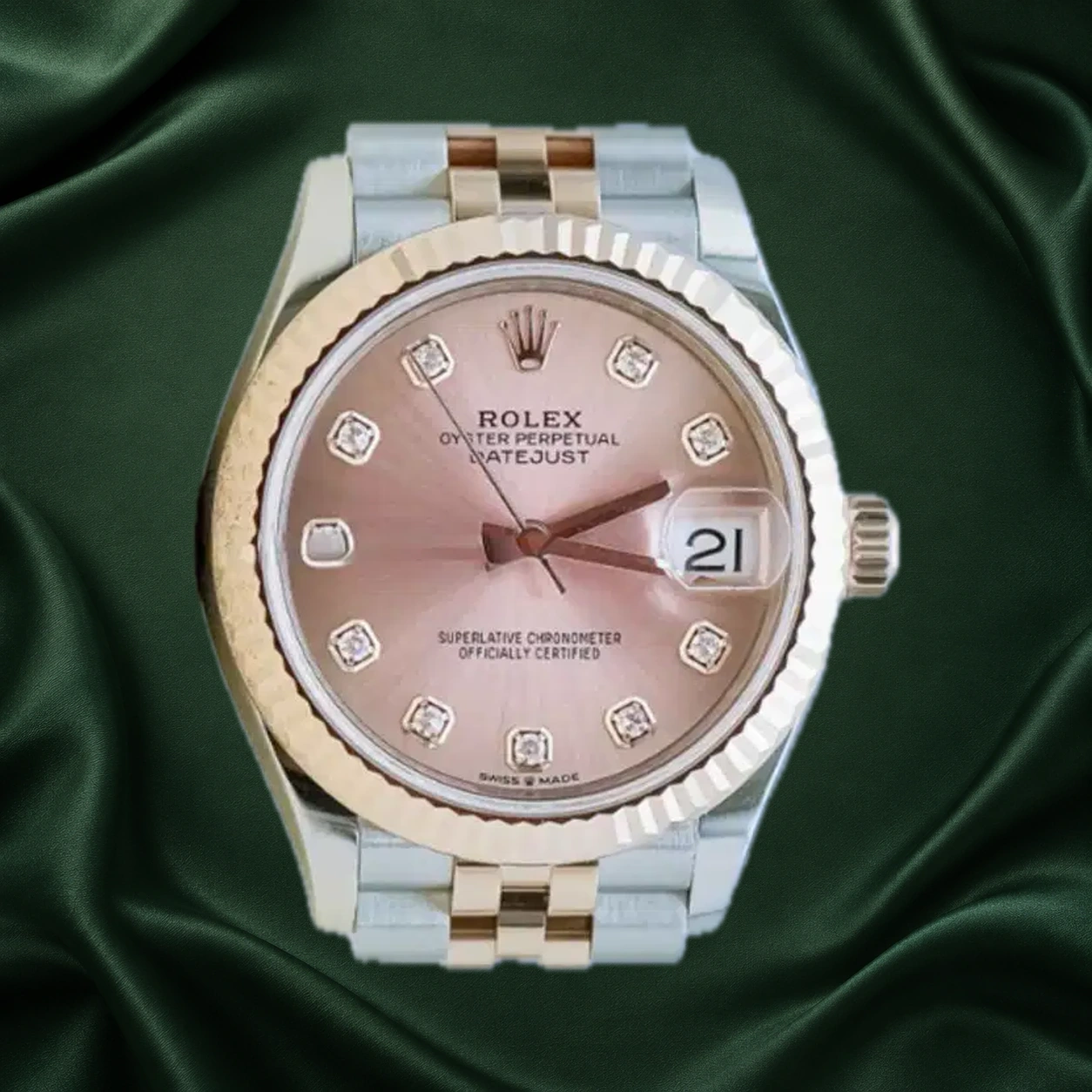 Rolex Datejust 278271 Rose w 10 Point Diamonds Jubilee · partner reference illustration