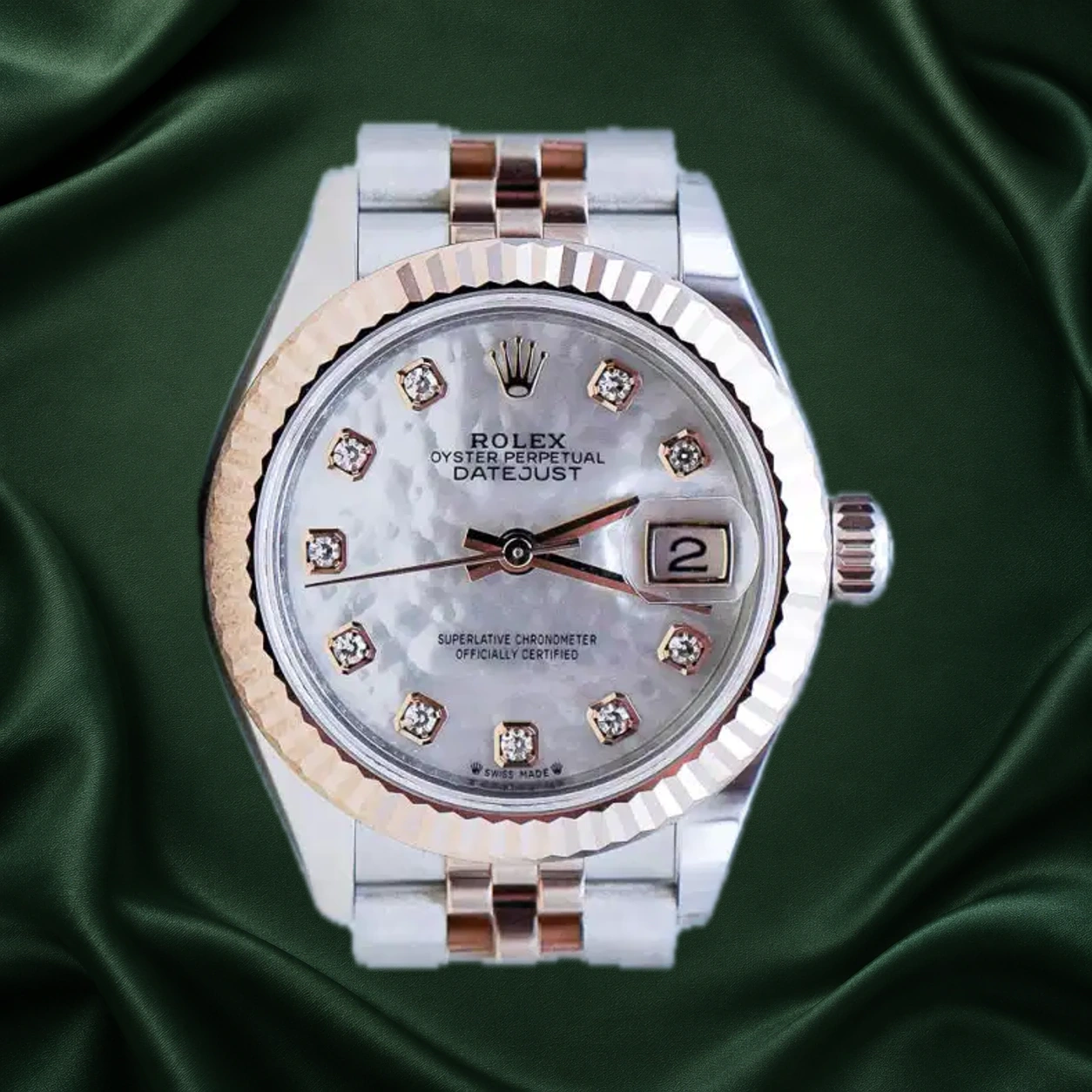 Rolex Datejust 279171 Mother of Pearl MOP w 10 Point Diamonds Jubilee · partner reference illustration