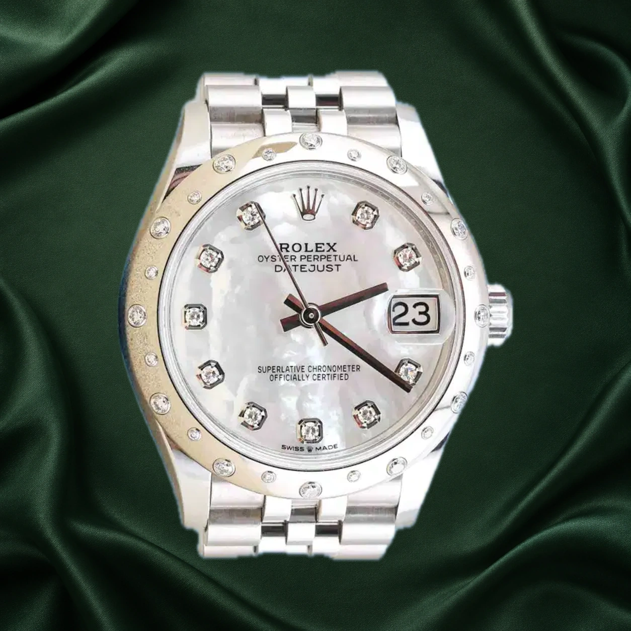Rolex Datejust 278344RBR Mother of Pearl MOP w 10 Points Diamond Jubilee · partner reference illustration