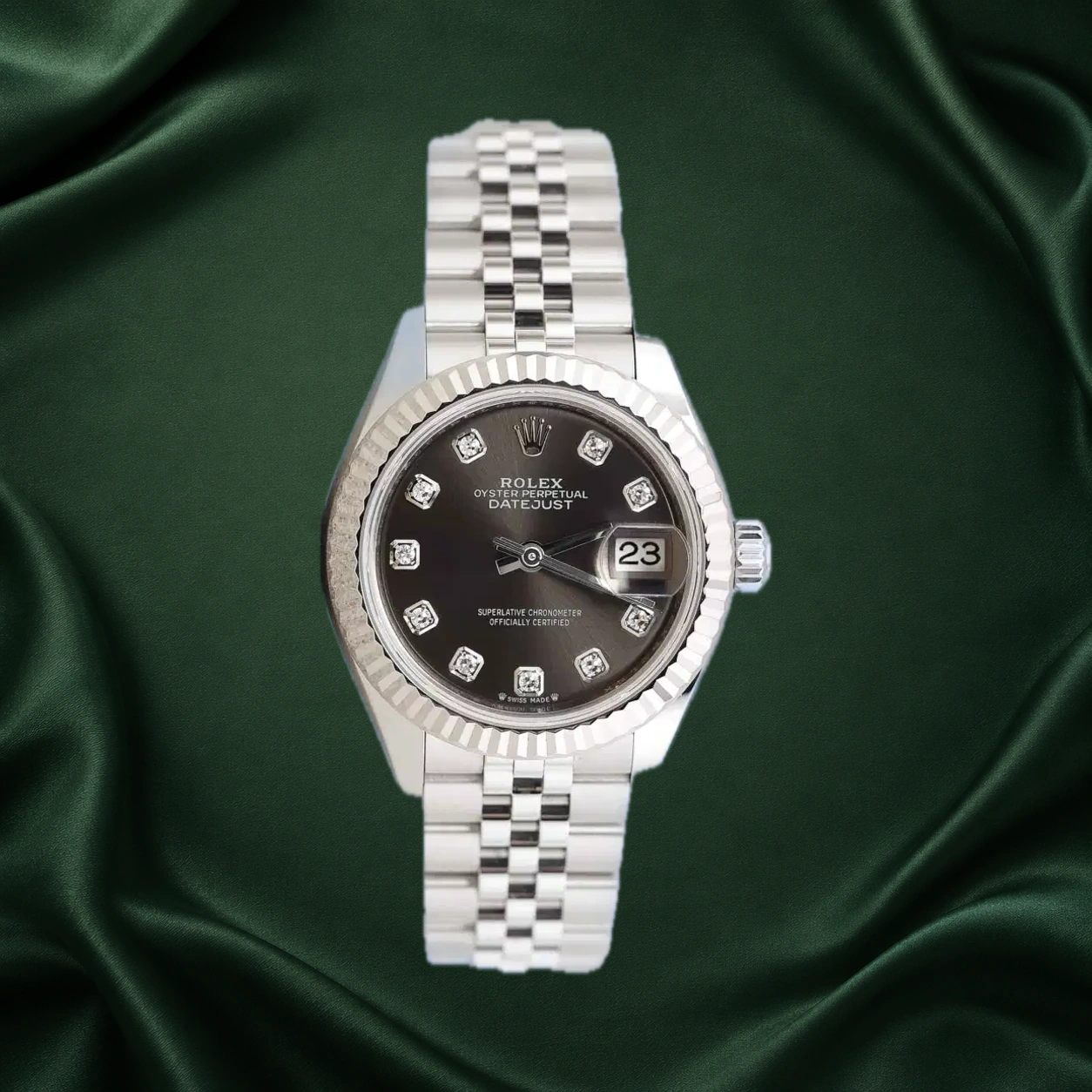 Rolex Datejust 279174 Dark Grey w 10 Point Diamonds Jubilee · partner reference illustration