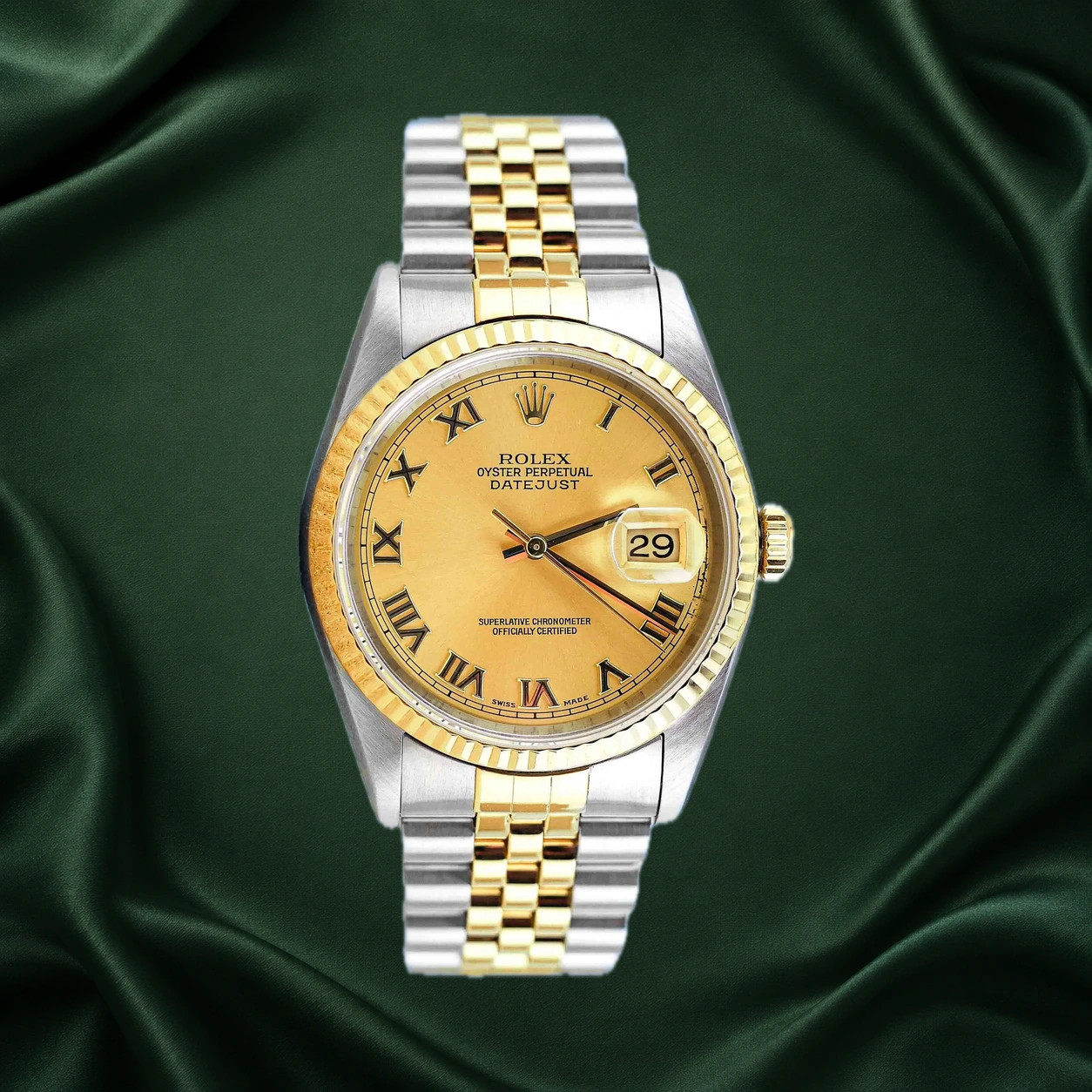 Rolex Datejust 16233 Champagne Roman Jubilee · partner reference illustration
