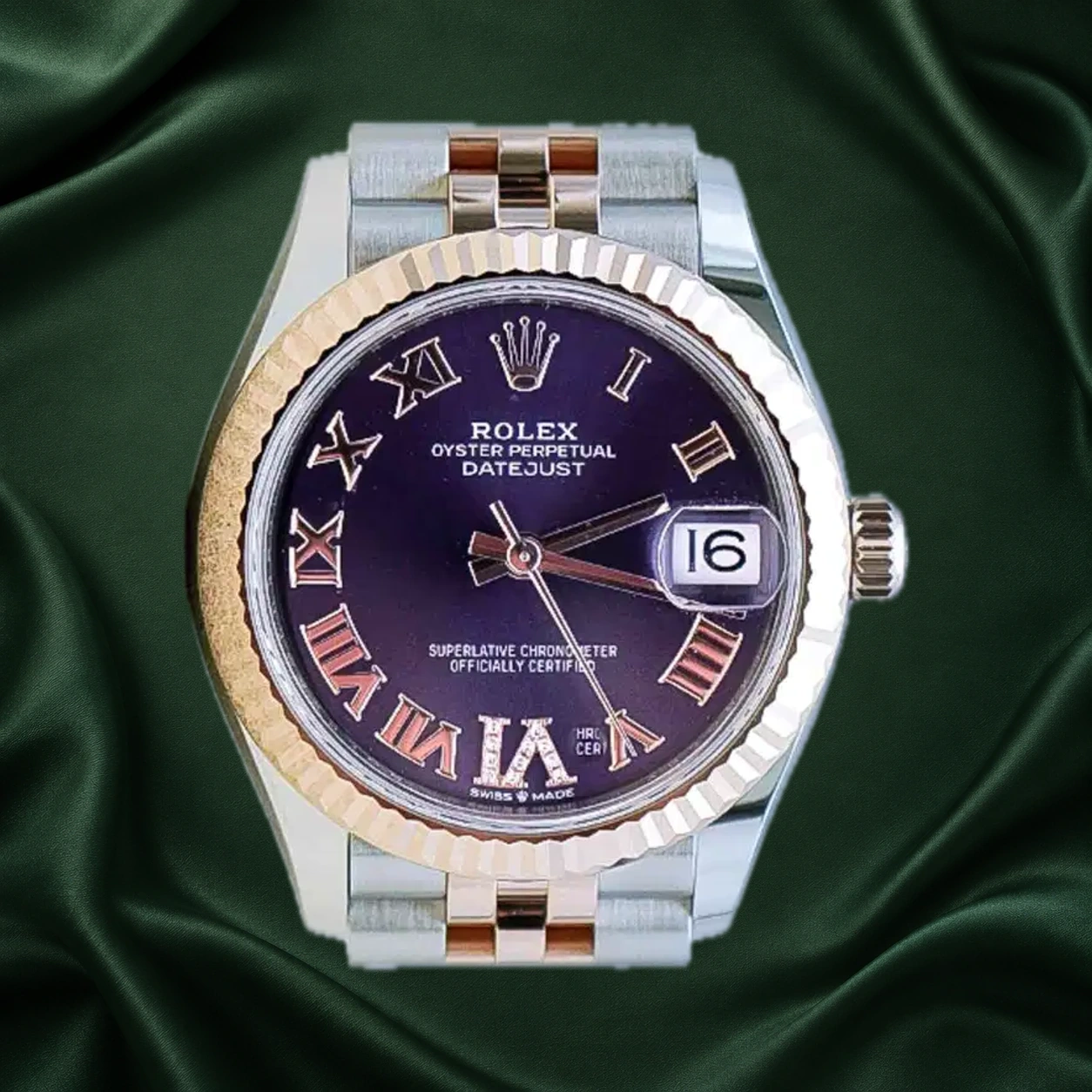 Rolex Datejust 278271 Aubergine w Roman VI Diamonds Jubilee · partner reference illustration