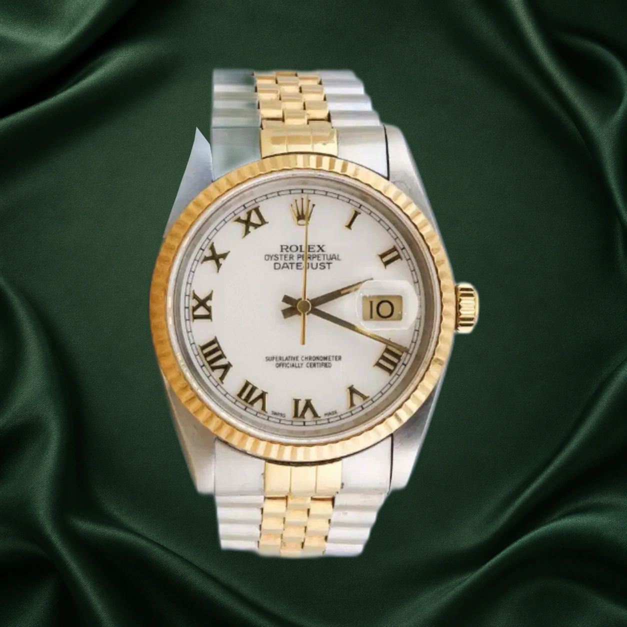 Rolex Datejust 16233 White w Gold Roman Jubilee · partner reference illustration