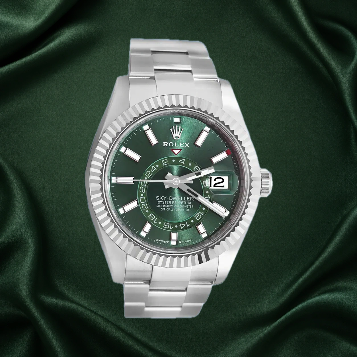 Rolex Sky Dweller 336934 Mint Green Oyster · partner reference illustration