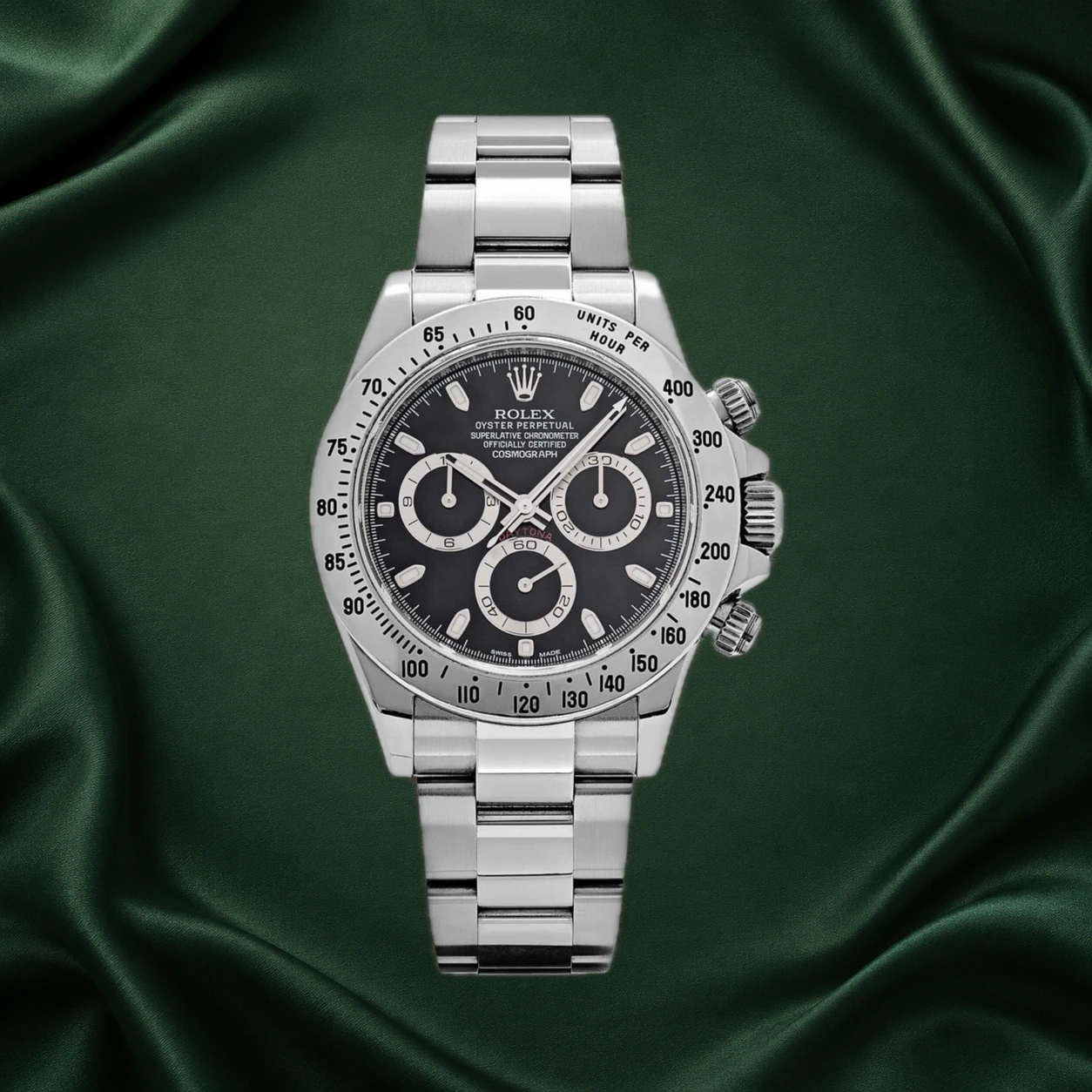Rolex Daytona 116520 Black Dial Stainless Steel · partner reference illustration