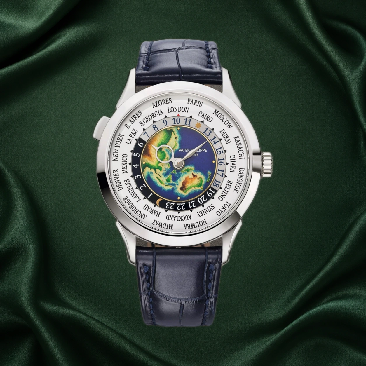 Patek Philippe World Time Rare Handcrafts Enamel 5231G-001 White Gold 38.5mm 5231G 5231 · partner reference illustration