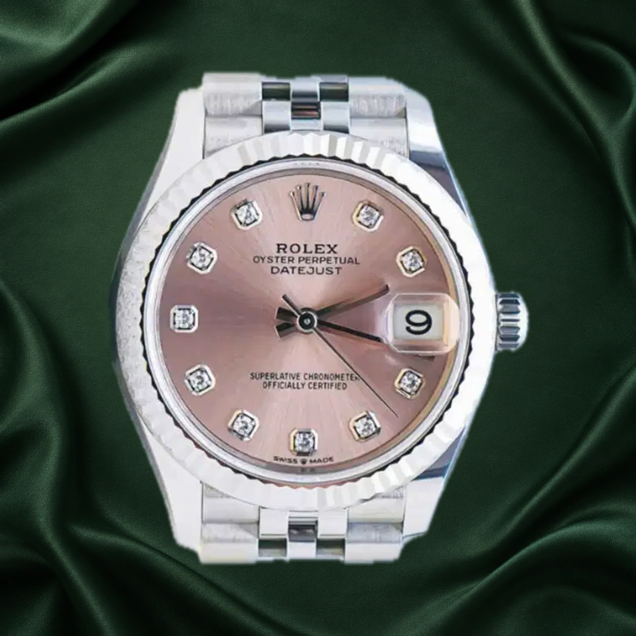 Rolex Datejust 278274 Pink w 10 Point Diamonds Jubilee · partner reference illustration