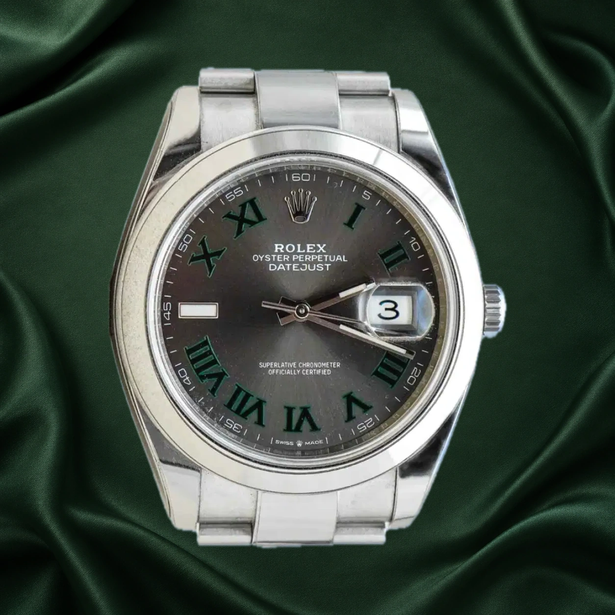 Rolex Datejust 126300 Wimbledon Oyster · partner reference illustration