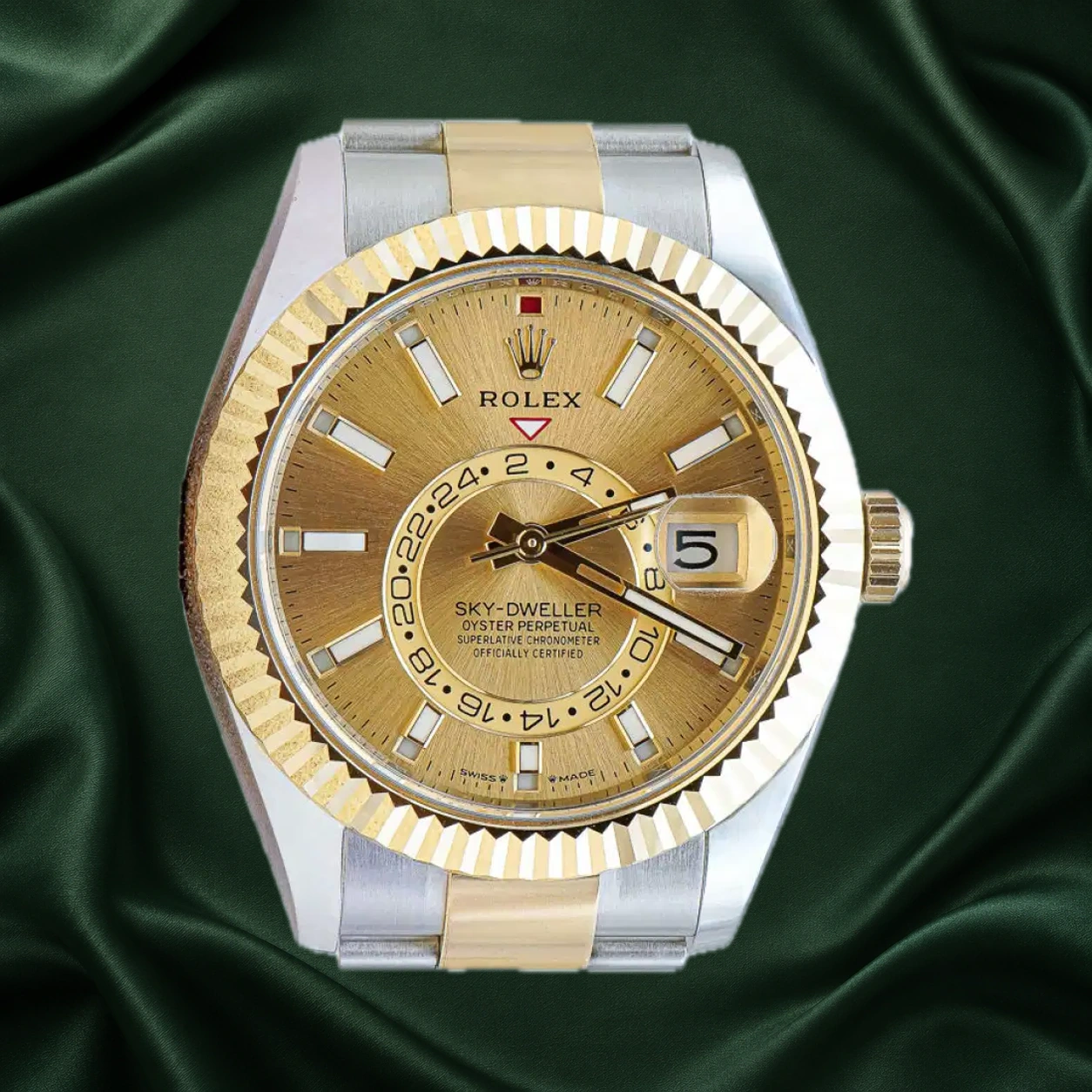 Rolex Sky Dweller 336933 Champagne Oyster · partner reference illustration