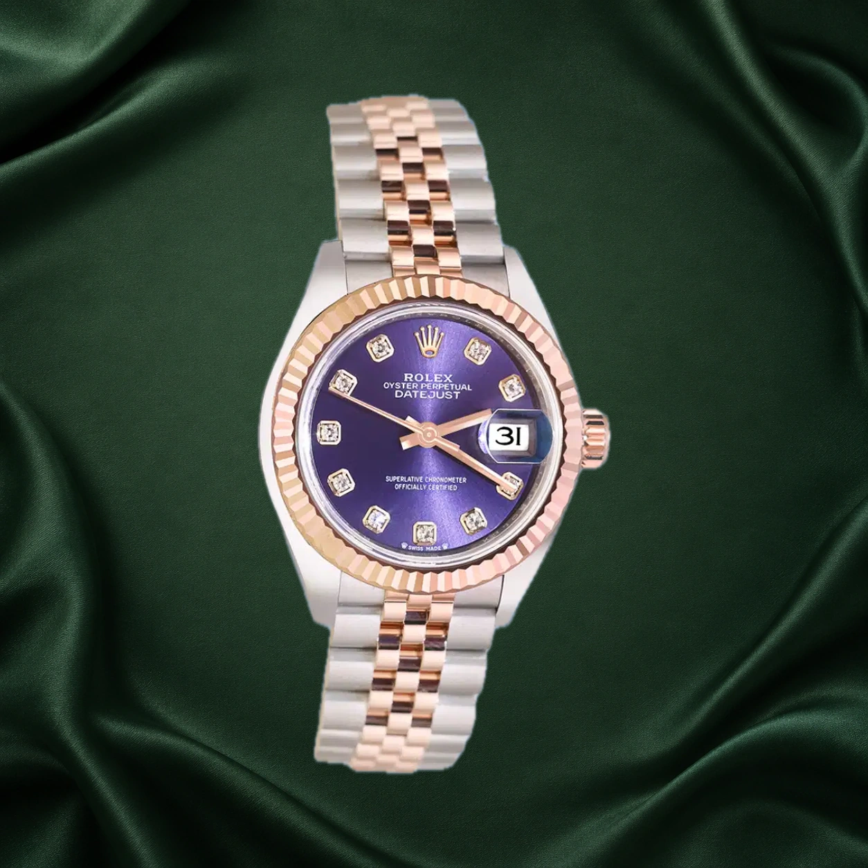 Rolex Datejust 279171 Aubergine w 10 Point Diamonds Jubilee · partner reference illustration