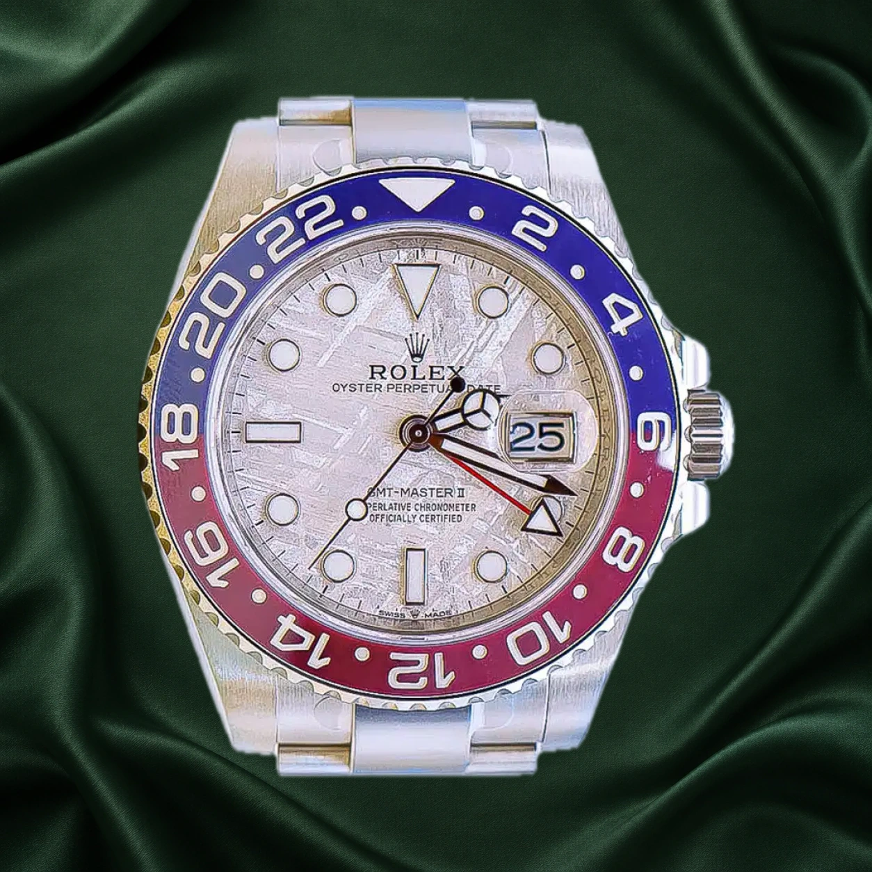 Rolex GMT Master II Pepsi 126719BLRO Meteorite Oyster · partner reference illustration