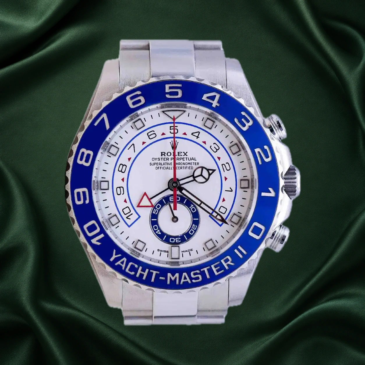 Rolex Yacht Master II 116680 White (Mercedes Hands) Oyster · partner reference illustration