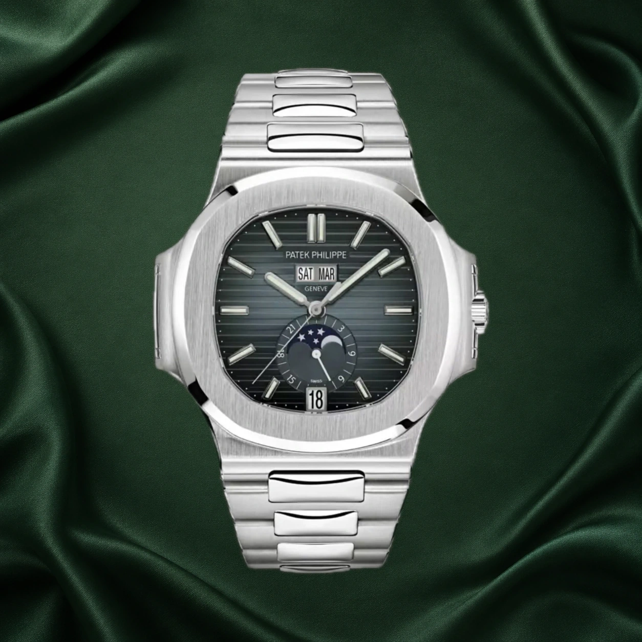 Patek Philippe Nautilus Annual Calendar 5726/1A-014 Moonphases Blue Dial 5726 40.5mm · partner reference illustration