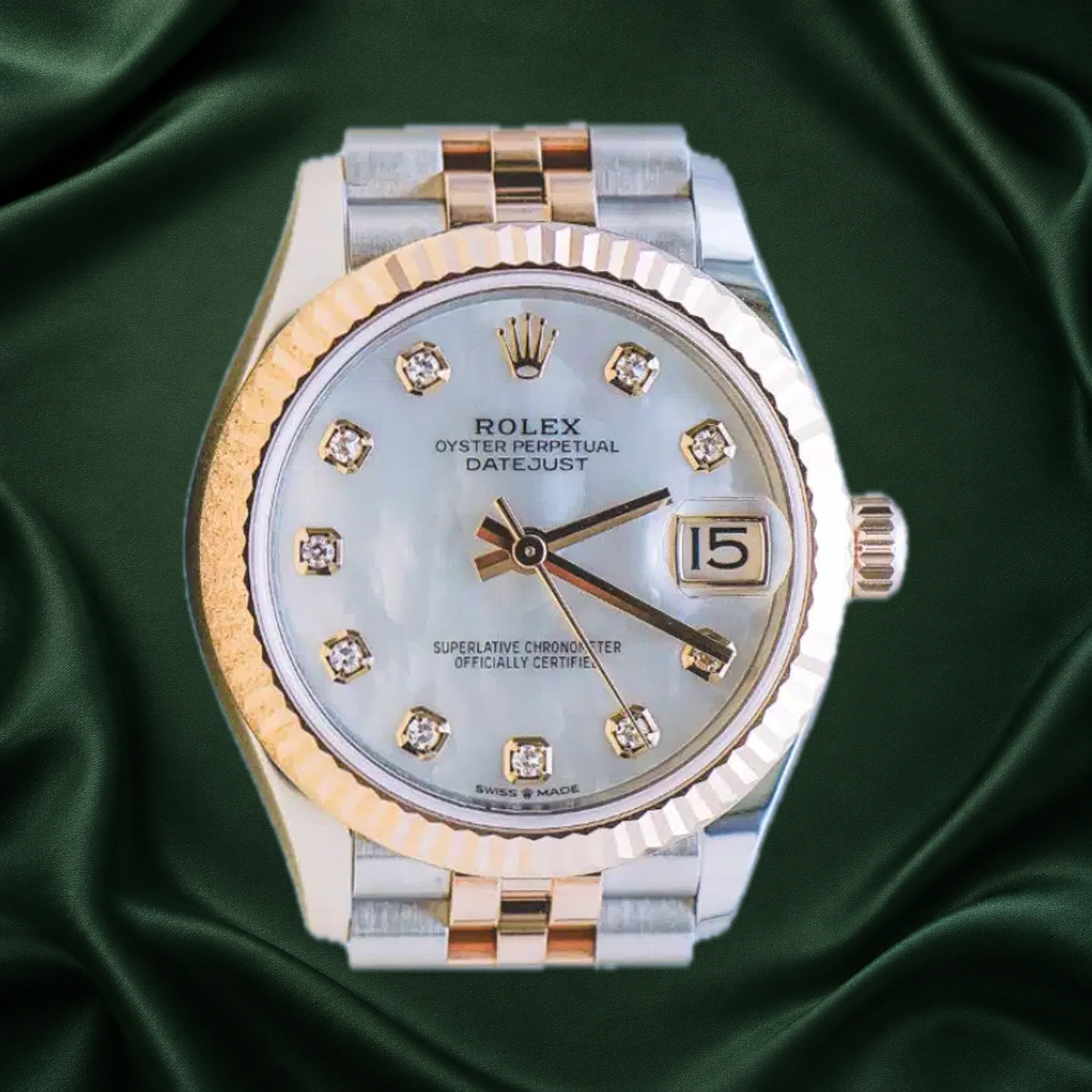 Rolex Datejust 278271 Mother of Pearl MOP w 10 Point Diamonds Jubilee · partner reference illustration