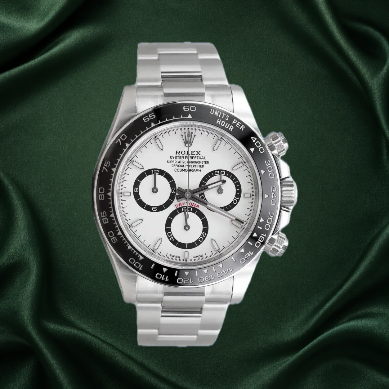 Rolex Daytona Panda 126500LN White Oyster · partner reference illustration