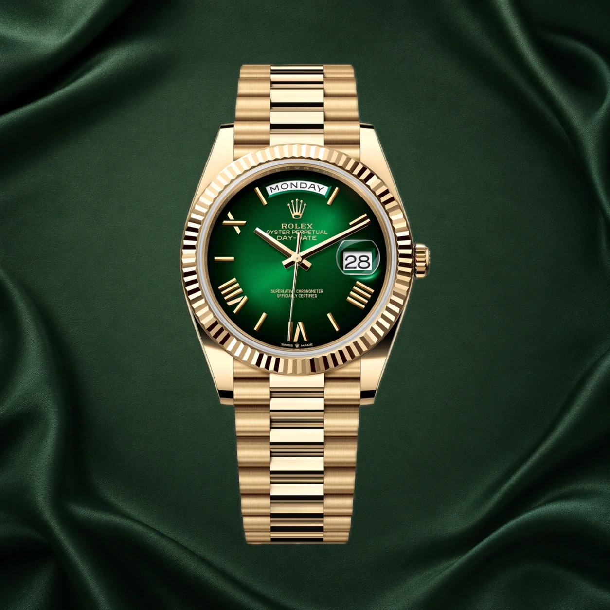 Rolex Day-Date Yellow Gold 228238-0069 Ombre Green 228238 40mm · partner reference illustration