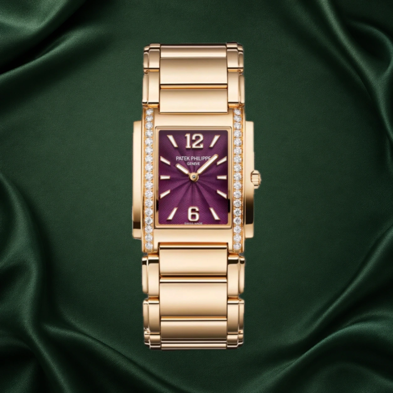 Patek Philippe Twenty-4 Rose Gold Purple Dial 4910/1201R · partner reference illustration