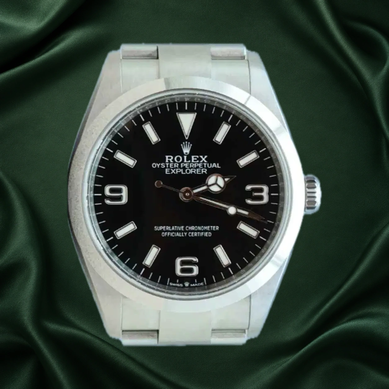 Rolex Explorer 124270 Black Oyster · partner reference illustration