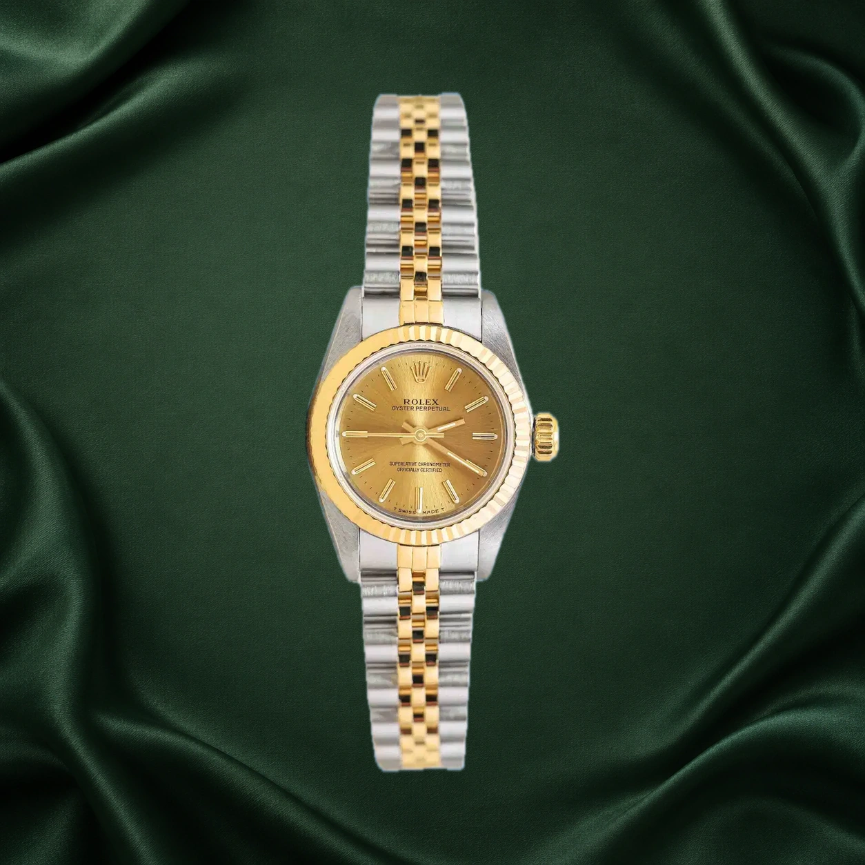Rolex Oyster Perpetual 67193 Champagne Jubilee · partner reference illustration
