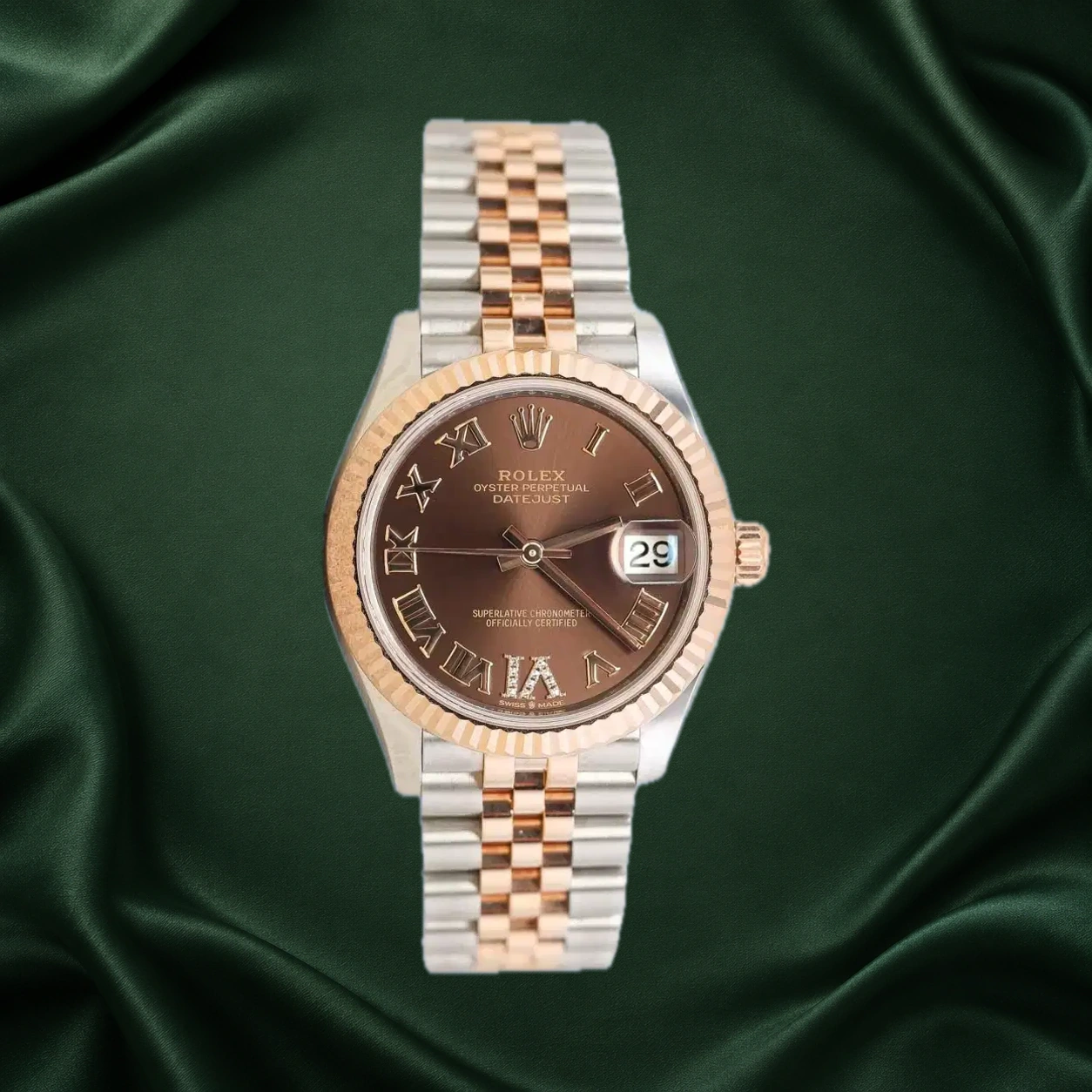 Rolex Datejust 278271 Chocolate w Roman VI Diamonds Jubilee · partner reference illustration