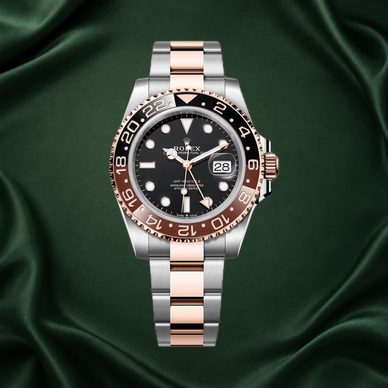 Rolex GMT-Master II Two-tone Rose Gold Rootbeer 126711CHNR 126711 · partner reference illustration