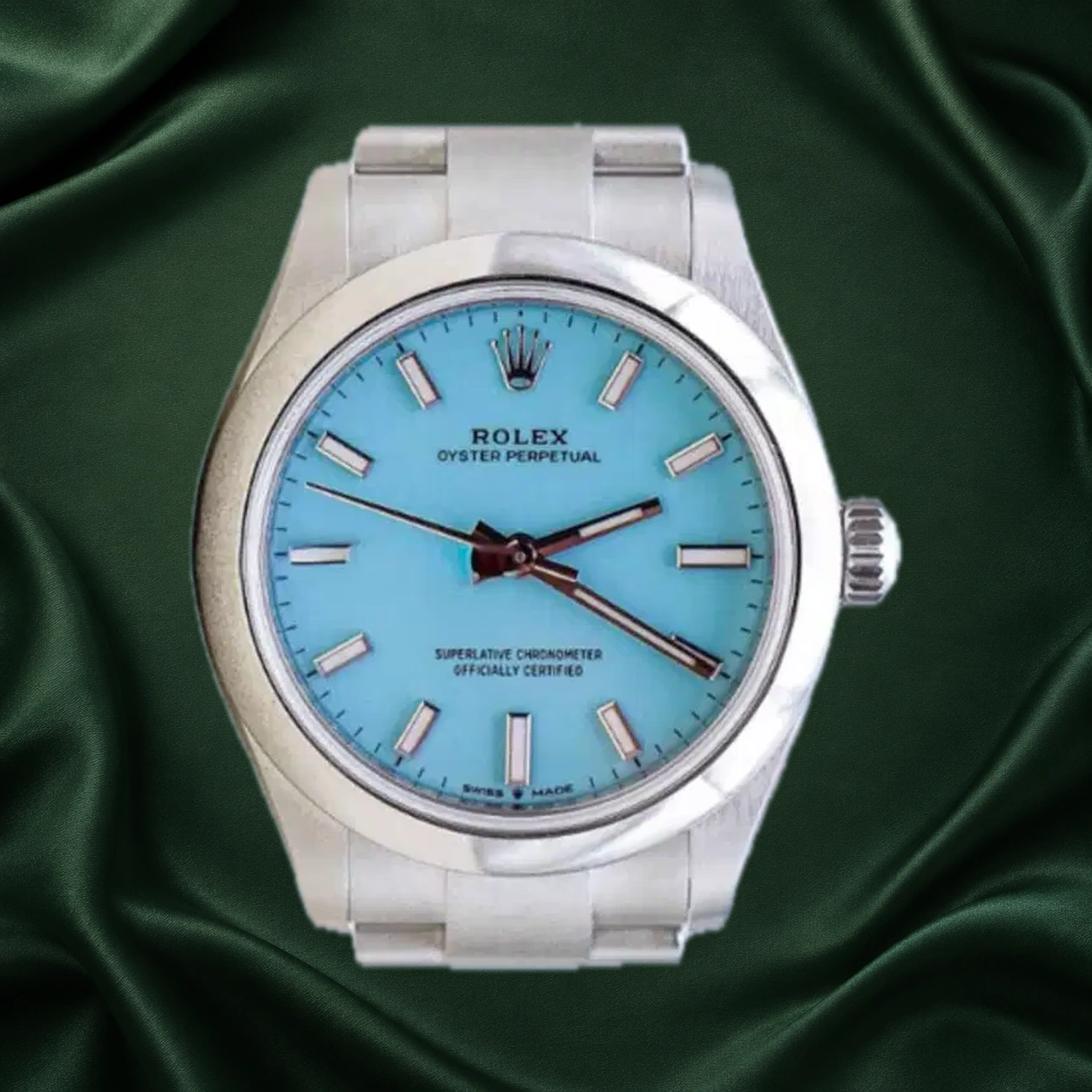 Rolex Oyster Perpetual 277200 Tiffany Turquoise Oyster · partner reference illustration
