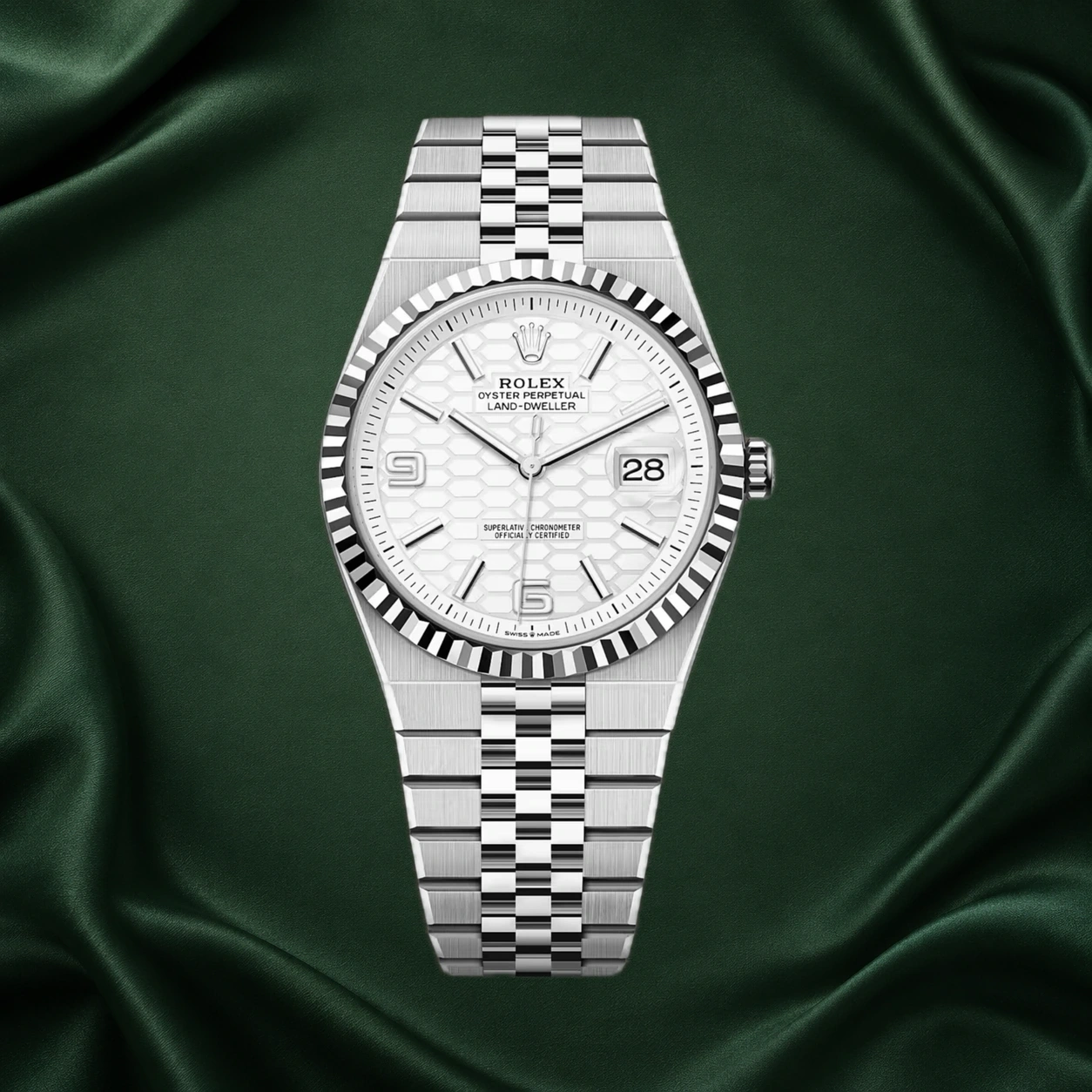 Rolex Land Dweller 40mm 127334 White Dial Stainless Steel Land-Dweller · partner reference illustration