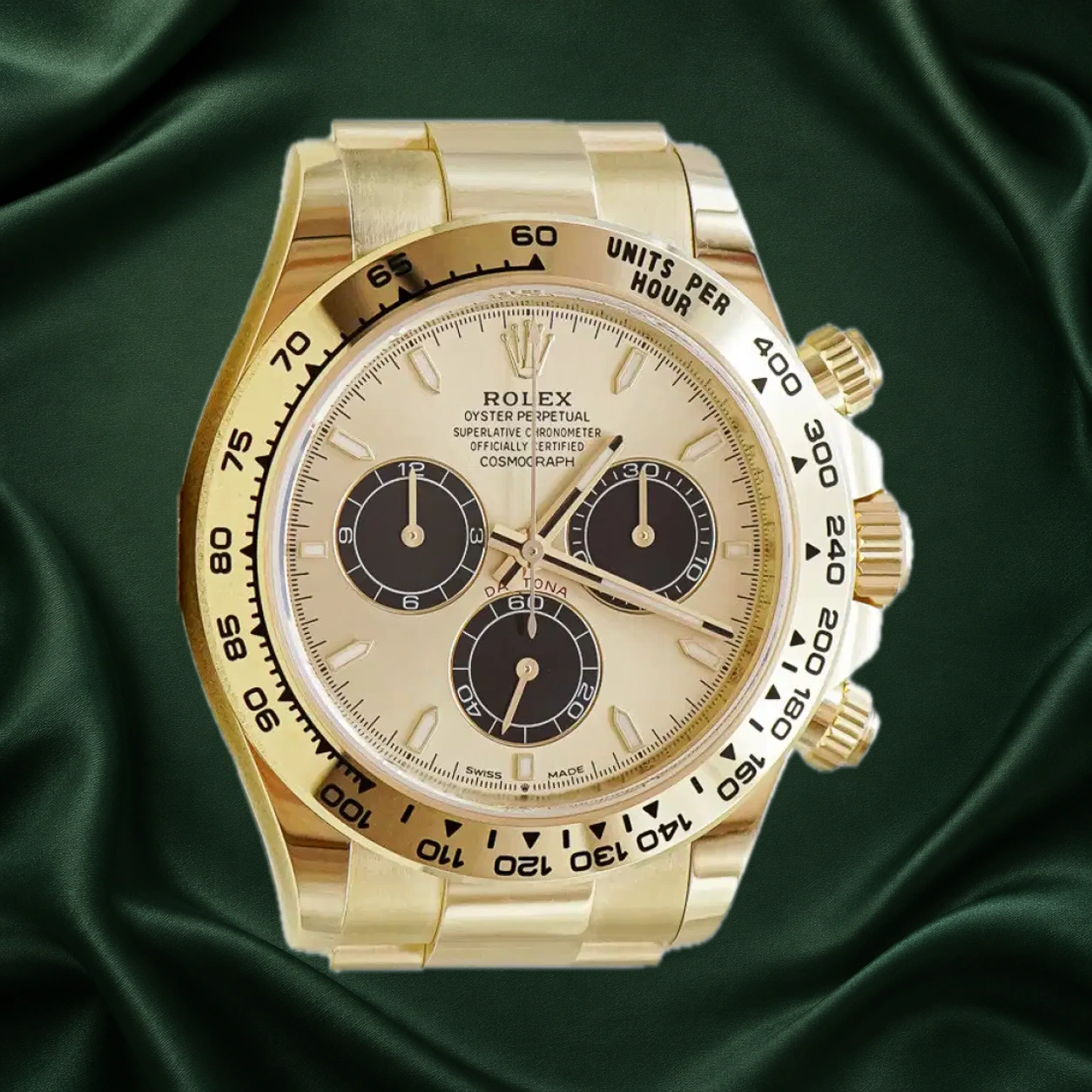 Rolex Daytona YML 126508 Golden and Black Oyster · partner reference illustration