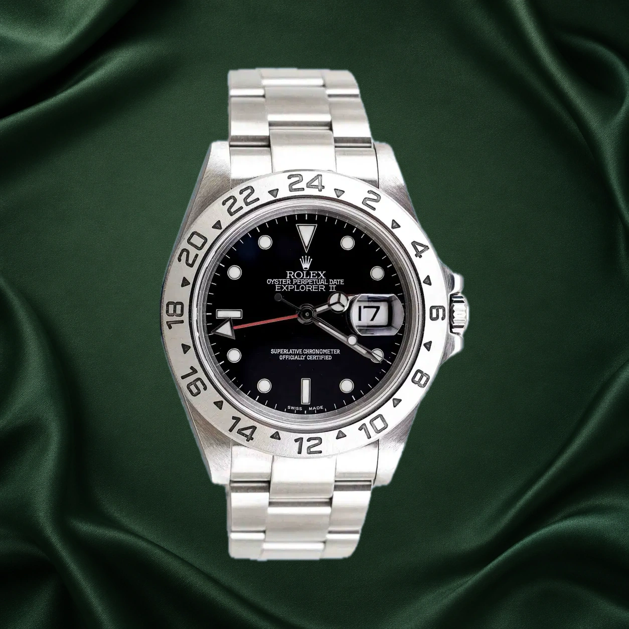 Rolex Explorer II 16570 Black Oyster · partner reference illustration