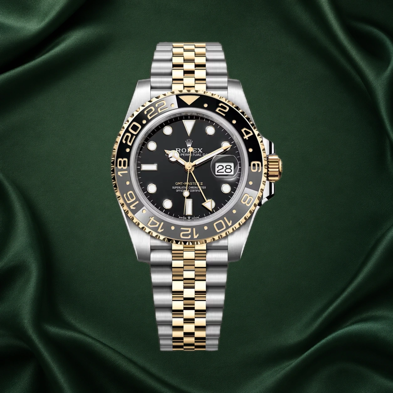 Rolex GMT-Master II Two-Tone 126713GRNR Guinness 126713 Two tone · partner reference illustration