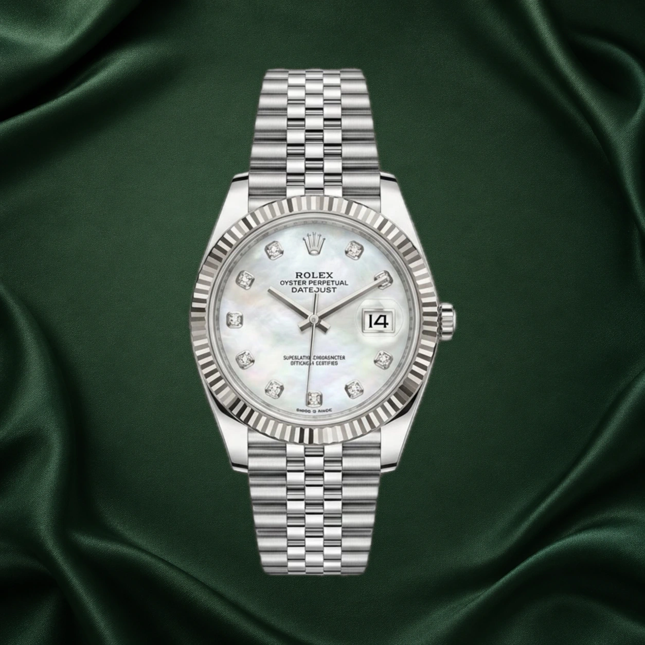 Rolex Datejust 41mm 126334 Mother of Pearl MOP Stainless Steel · partner reference illustration