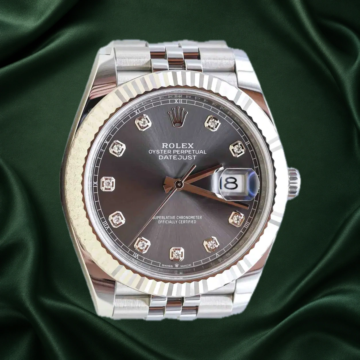 Rolex Datejust 126334 Slate Grey w 10 Point Diamonds Jubilee · partner reference illustration