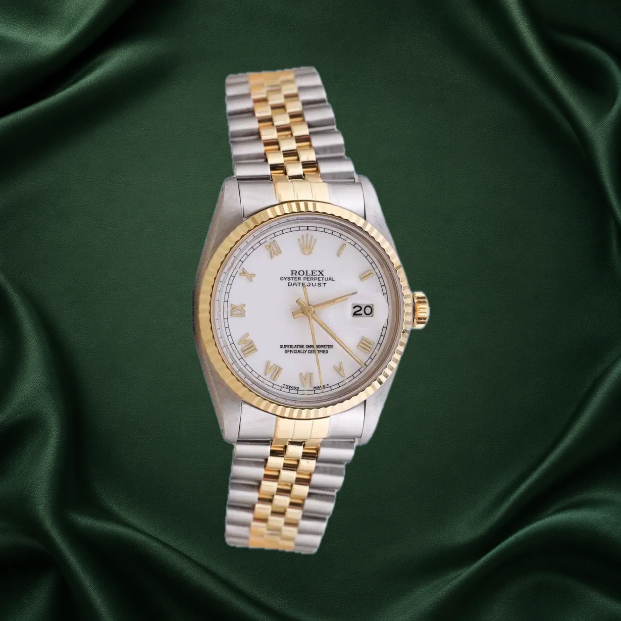 Rolex Datejust 16013 White w Gold Roman Jubilee · partner reference illustration