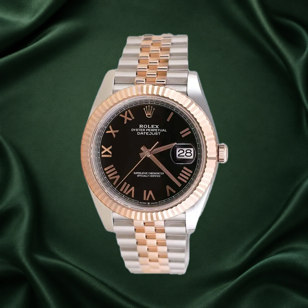 Rolex Datejust 126331 Black w Roman Numerals Jubilee · partner reference illustration