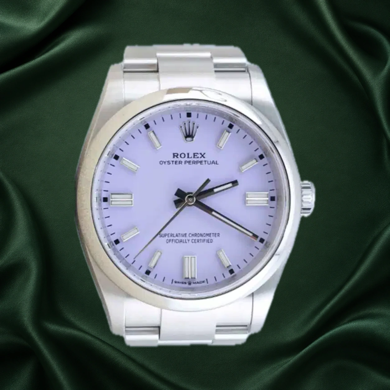 Rolex Oyster Perpetual 126000 Lavender Oyster · partner reference illustration