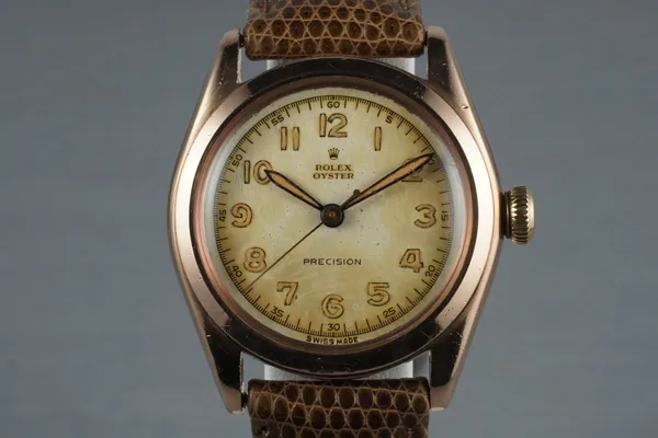 Rolex Rose Gold Oyster Precision Ref. 3121, front view, source example 1