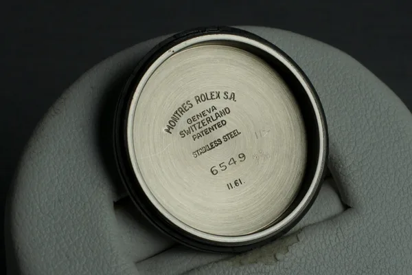 Rolex MidSize Oyster Perpetual Ref. 6549, caseback detail, source example 1