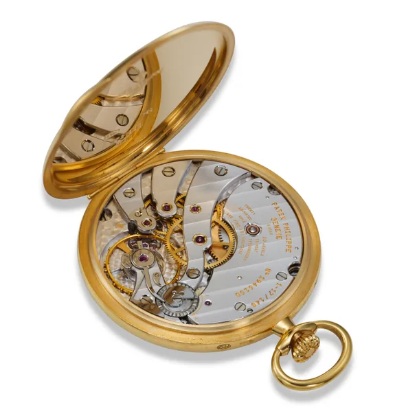 Patek Philippe Lépine power-reserve pocket watch Ref. 972/1J-010, movement detail, source example 1
