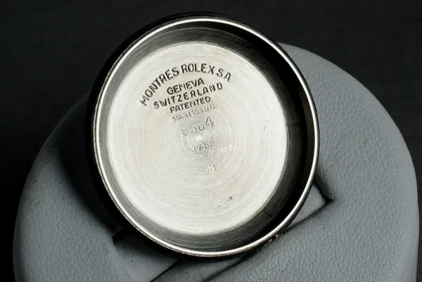 Rolex Oyster Perpetual Ref. 6564, caseback detail, source example 1