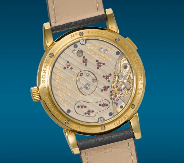 A. Lange & Söhne Lange 1A Ref. 112.021, movement detail, source example 1