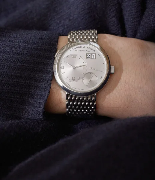 A. Lange & Söhne LANGE 1 Ref. 151.005, three-quarter view, source example 1