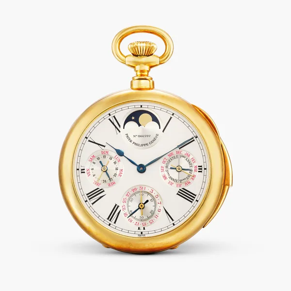 Patek Philippe Complicated pocket watch Ref. 961, front view, source example 1