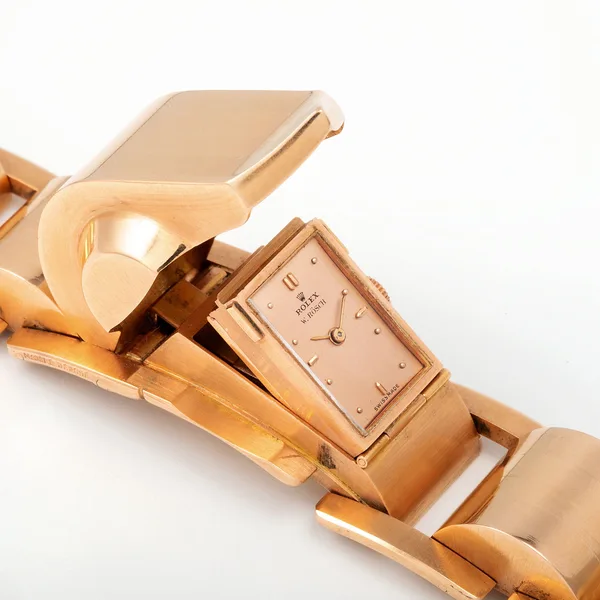 Rolex Ladies concealed-dial bracelet watch Ref. 4322, three-quarter view, source example 1