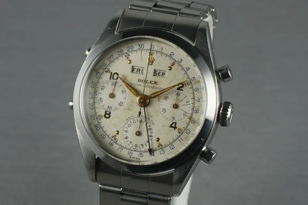 Rolex Steel Datocompax Triple-Date Chrono “Jean-Claude Killy” Ref. 6236, three-quarter view, source example 1